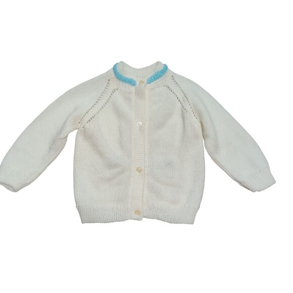 Vitania 12–18M Handmade Vintage Baby Knit Set Sweater Pants Bluebird Mexico Cute - Picture 11 of 11